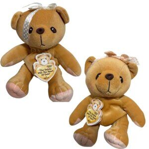 Cherished Teddies Stuffed Bear With Heart Of Gold Personalized Tag Jacki & Karen